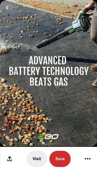 Pinterest paid social ad for EGO POWER+