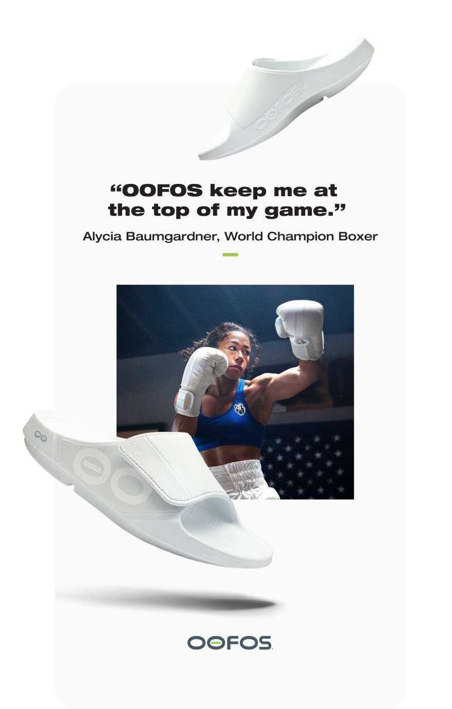 Paid social ad for OOFOS