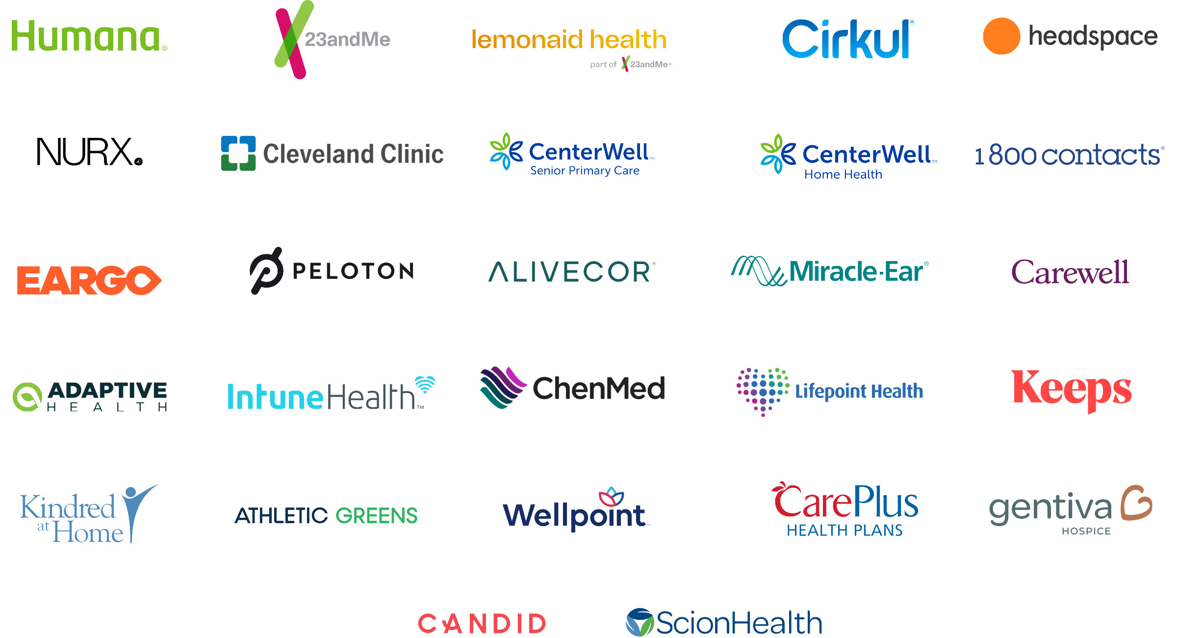 grid of company logos
